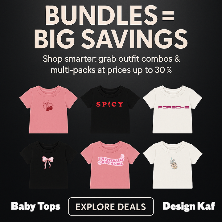 A Pack of 3 to 5 Baby Tops (SAVING BUNDLE!🔥Up to 40% OFF!)