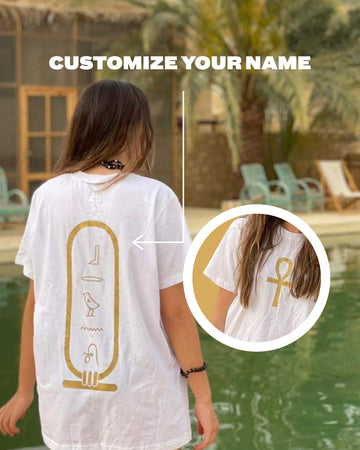 Customize Your Name in Hieroglyphs Oversized T-shirt