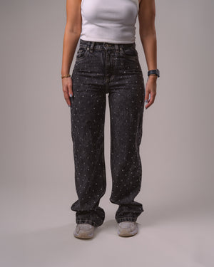 Nairobi Denim  - Grey Studs Jeans