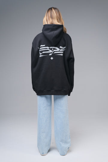 Urdu Reflective Oversized Hoodie