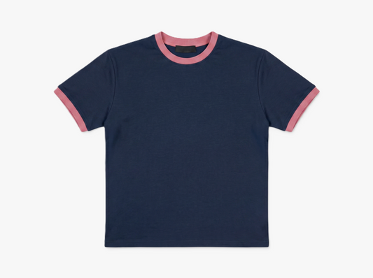 Navy X Rose Ringer T-shirt