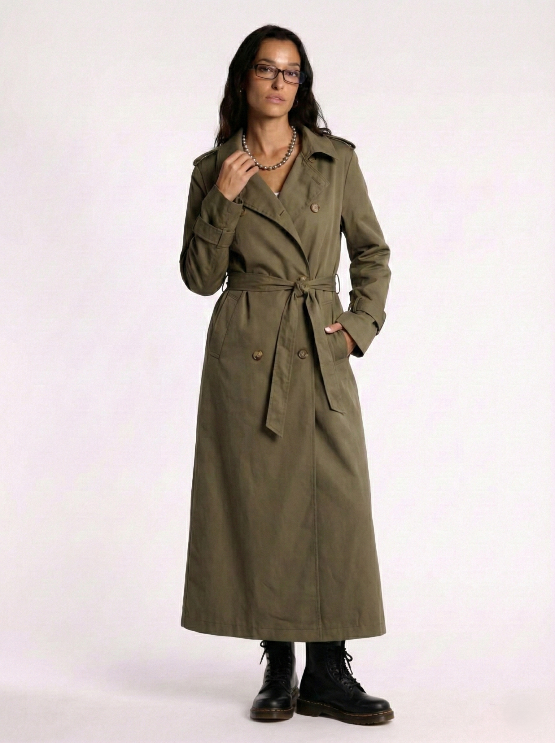 Double Tech Fade Trench Coat, XS size