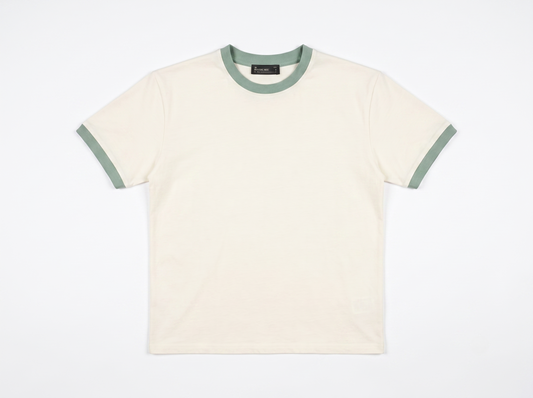 Off White X Sage Green Ringer T-shirt