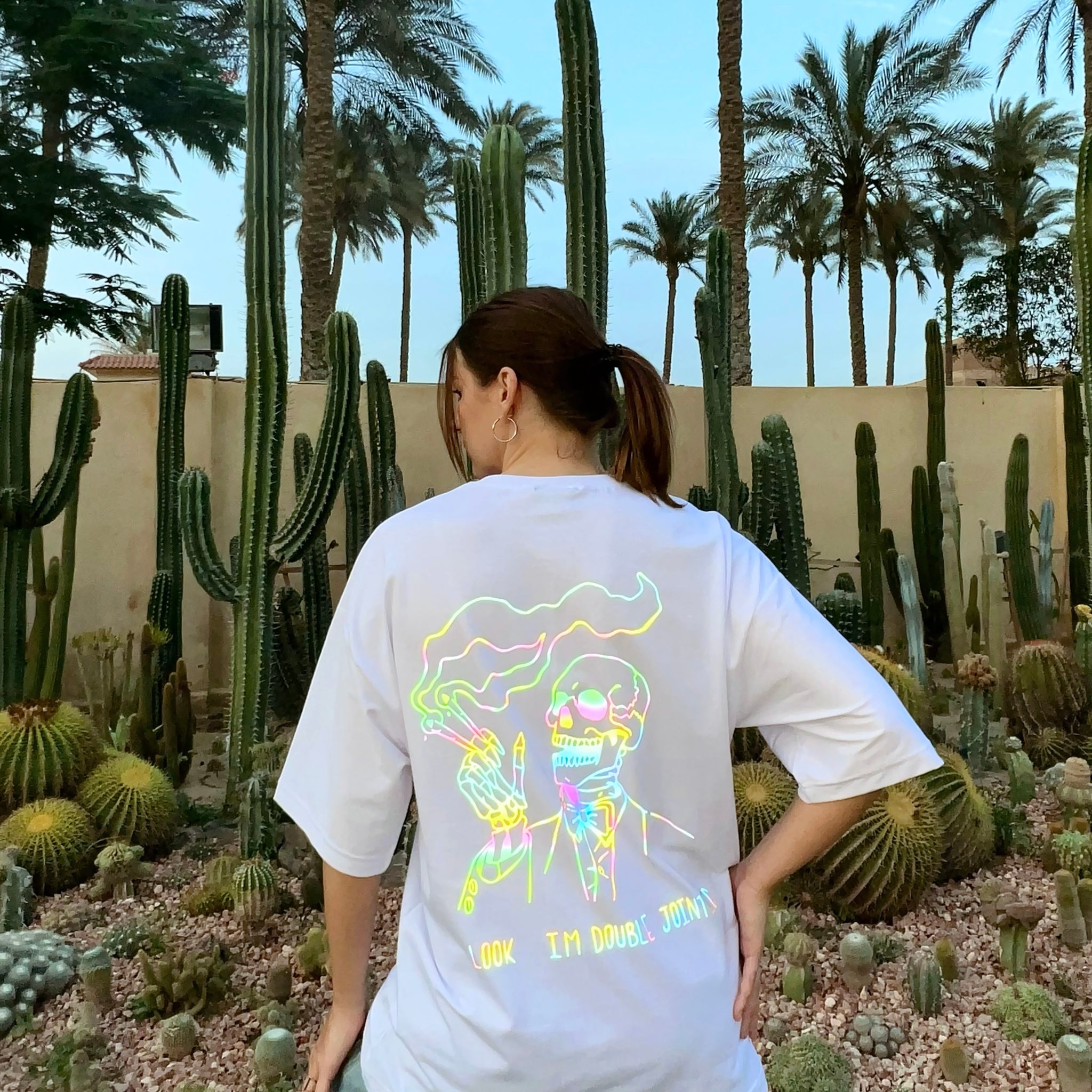 Double Jointed Rainbow Reflective Oversized T-shirt