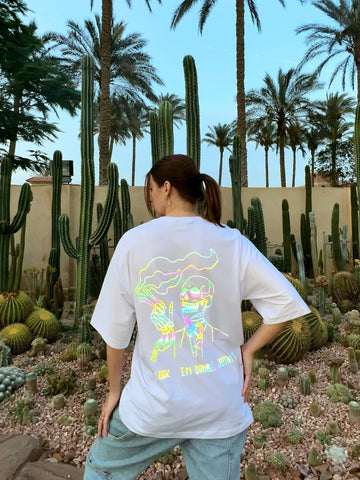 Double Jointed Rainbow Reflective Oversized T-shirt