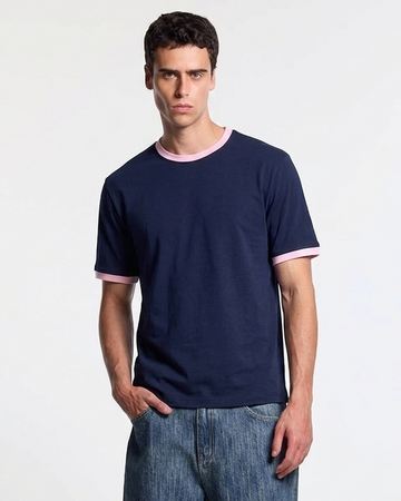 Navy X Rose Ringer T-shirt