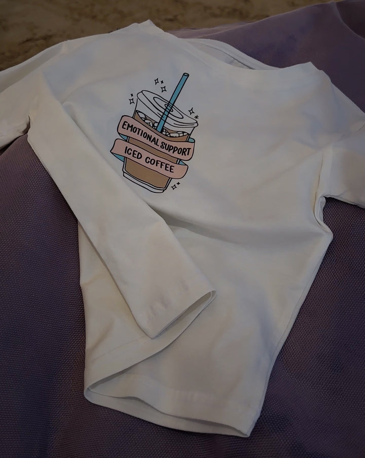 Emotional Support Iced Coffee Baby Top (LAST ITEM)