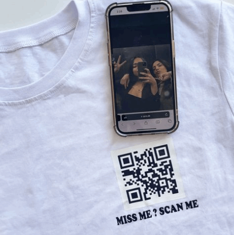 Customized QR code Oversized T-shirt