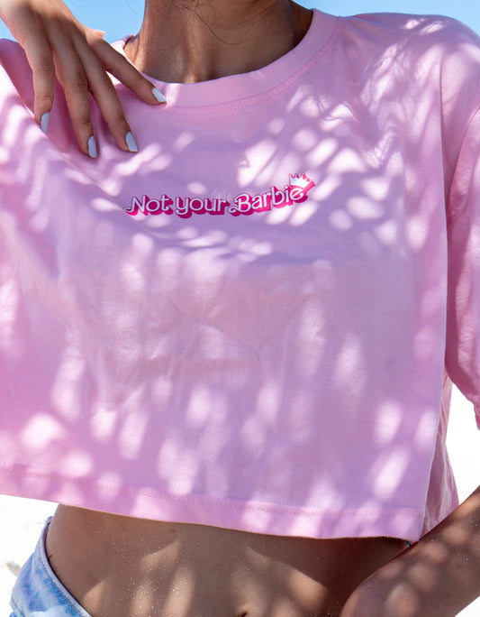 Not Your Barbie Quote Crop Top