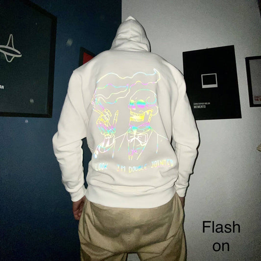 Reflective Double Jointed Oversized Hoodie - Design Kaf - [customized_clothing]