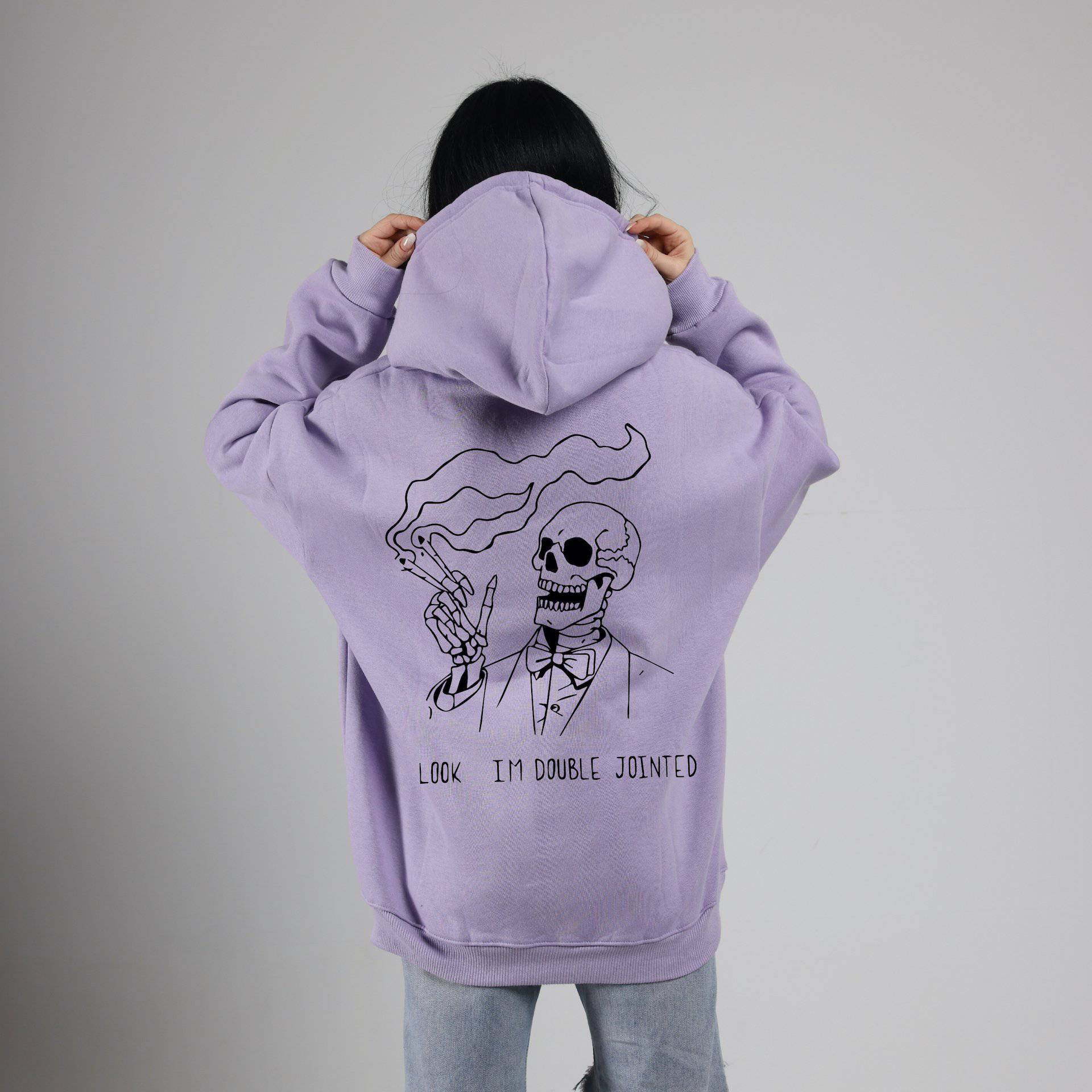 Reflective Double Jointed Oversized Hoodie - Design Kaf - [customized_clothing]