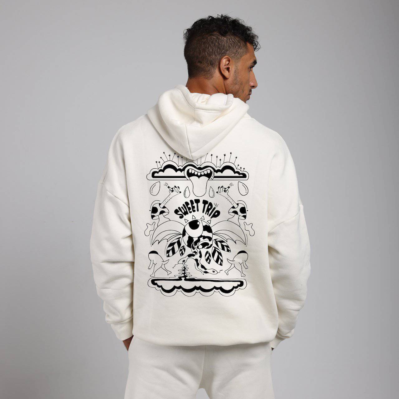 Sweet Trip Reflective Oversized Hoodie - Design Kaf - [customized_clothing]